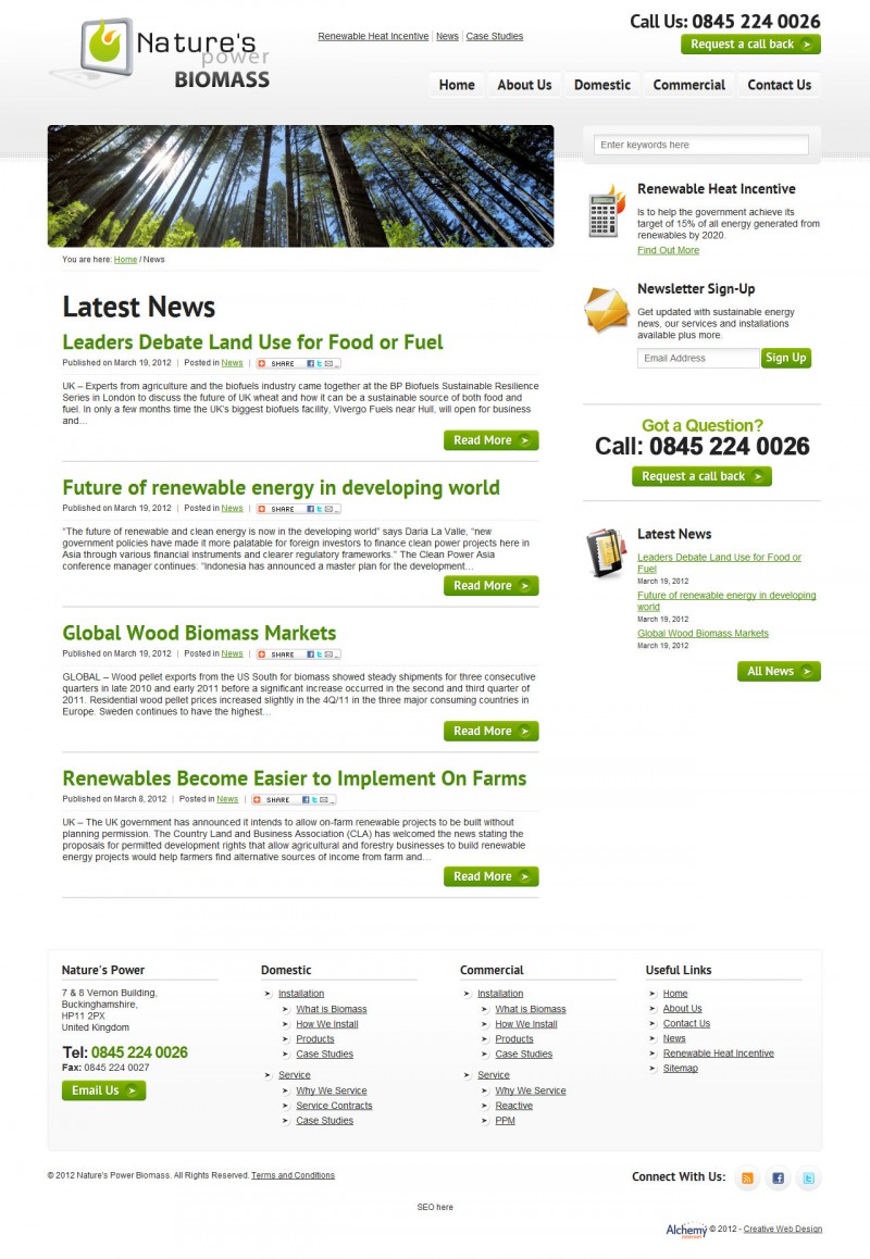 Nature's Power Biomass - News